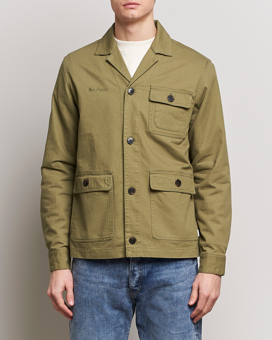 Uomini | Overshirts | LES DEUX | Lester Fatigue Shirt Surplus Green