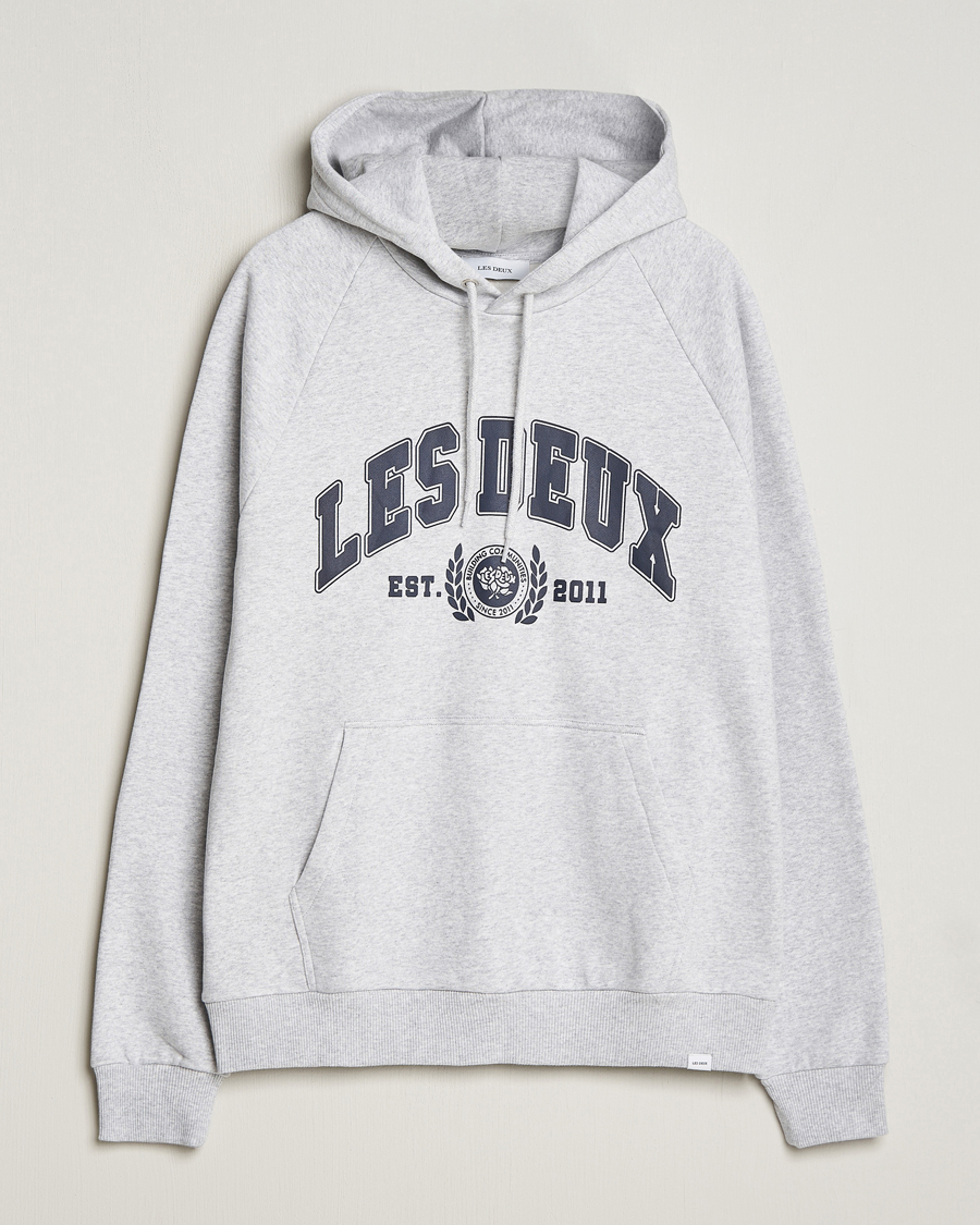 Uomini | Maglieria | LES DEUX | University Hoodie Snow Melange