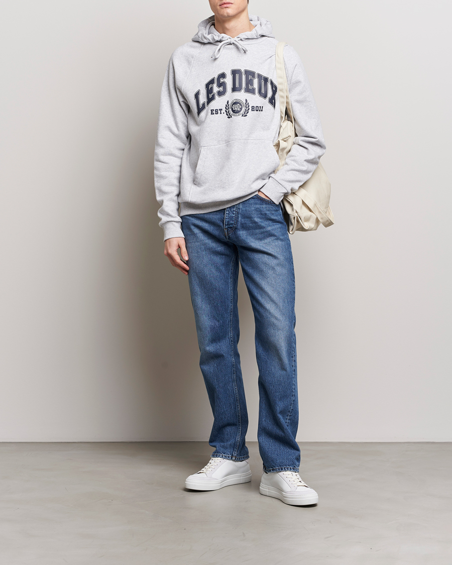 Uomini | Maglieria | LES DEUX | University Hoodie Snow Melange