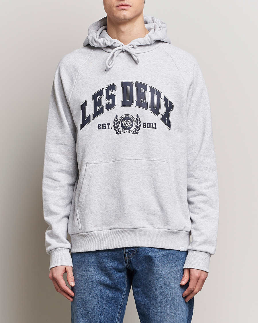 Uomini | Maglieria | LES DEUX | University Hoodie Snow Melange