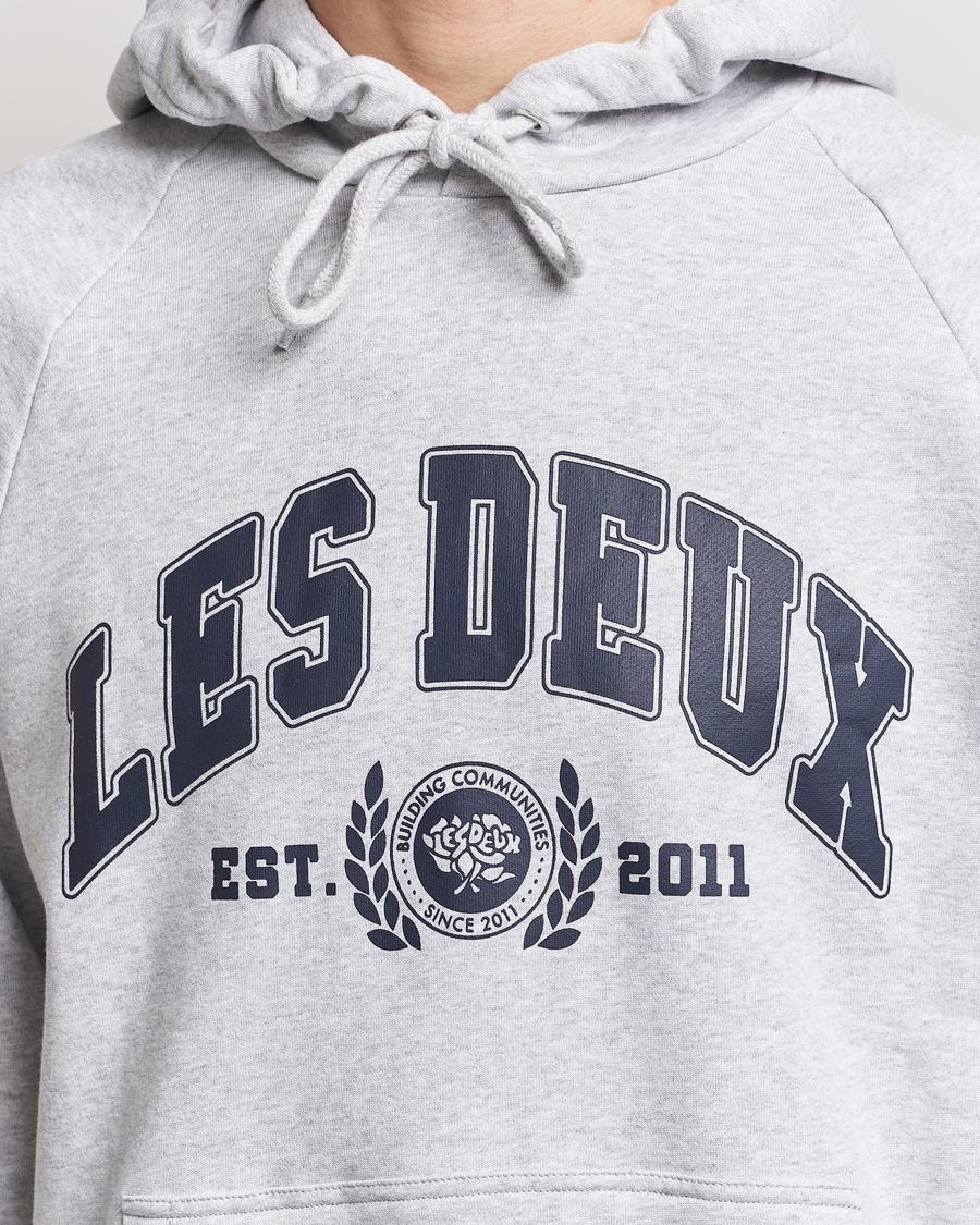 Uomini | Maglieria | LES DEUX | University Hoodie Snow Melange