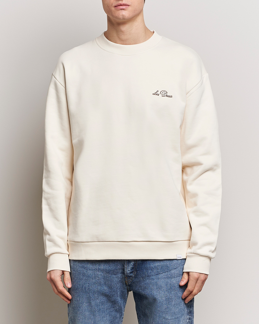 Uomini | Maglieria | LES DEUX | Crew Sweatshirt Light Ivory