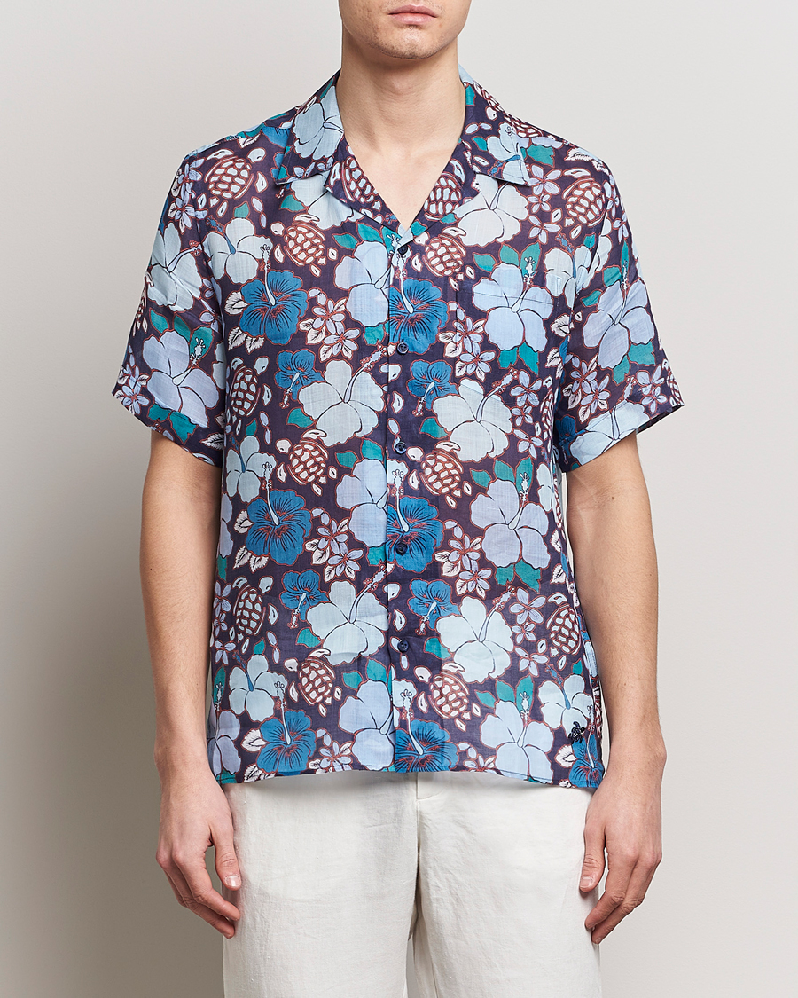 Uomini | Vilebrequin | Vilebrequin | Carhli Resort Short Sleeve Shirt Minuit