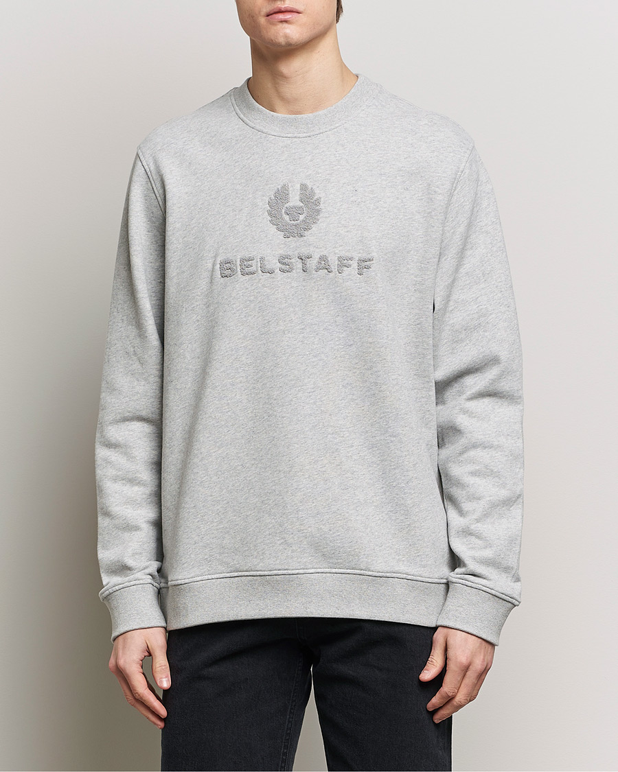 Uomini | 60% di sconto | Belstaff | Varsity Logo Sweatshirt Old Silver Heather