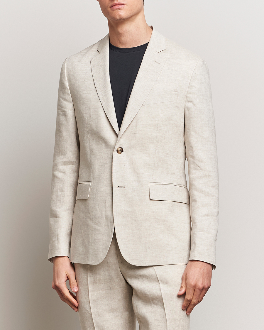 Uomini |  | J.Lindeberg | Hopper Super Linen Blazer Moonbeam