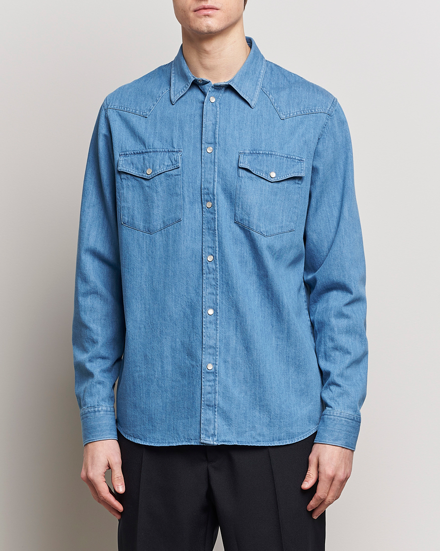 Uomini | Camicie in denim | J.Lindeberg | Carson Denim Shirt Bijou Blue