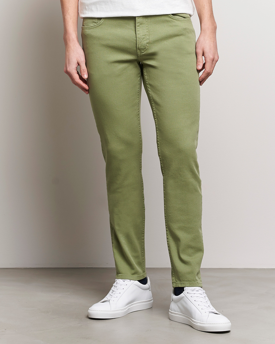 Uomini | Pantaloni | J.Lindeberg | Jay Twill Slim Stretch 5-Pocket Trousers Oil Green