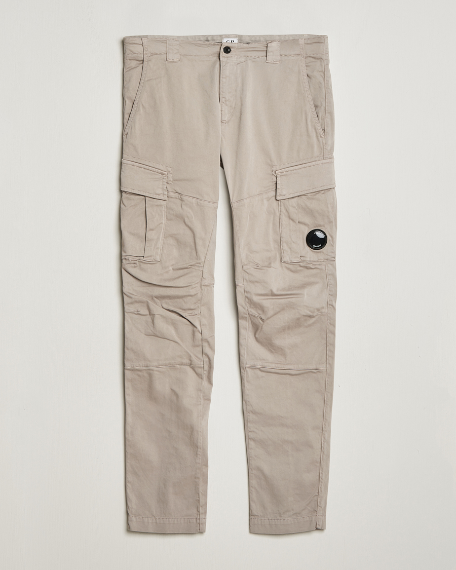 Uomini | Pantaloni | C.P. Company | Satin Stretch Cargo Pants Beige