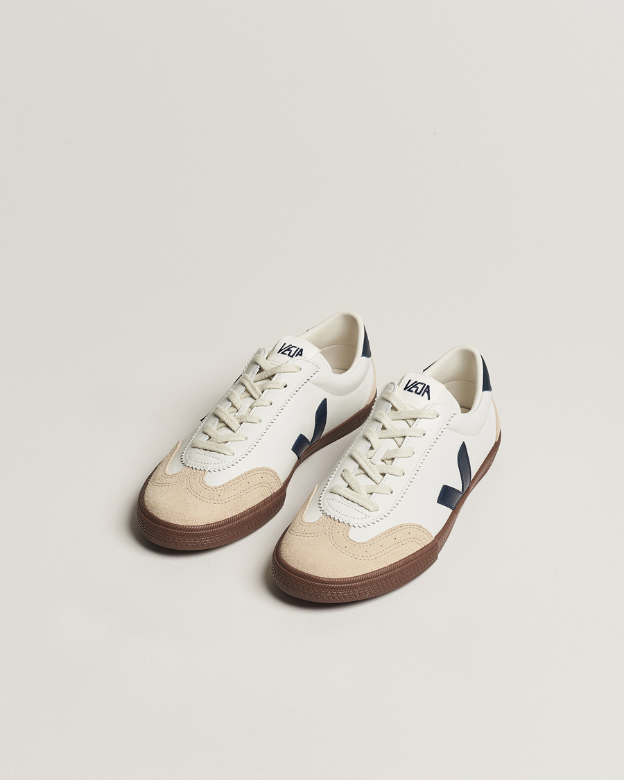 Uomini | Contemporary Creators | Veja | Volley Leather Sneaker White Nautico Bark