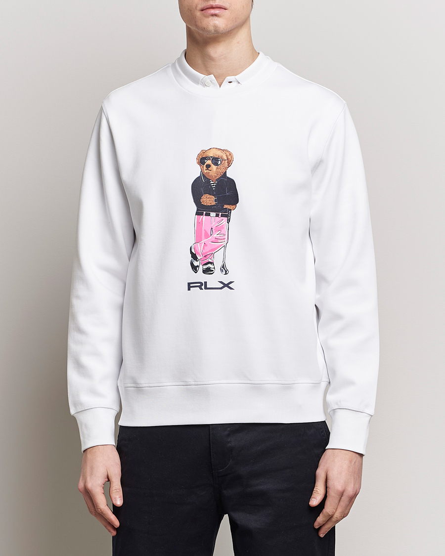 Uomini | RLX Ralph Lauren | RLX Ralph Lauren | Bear Golfer Double Knit Sweater Ceramic White