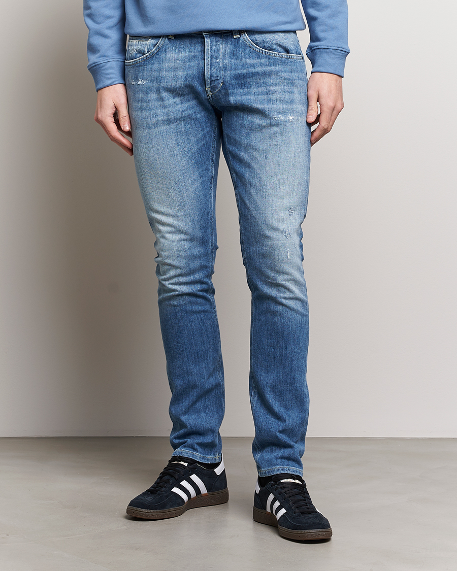 Uomini |  | Dondup | George Distressed Jeans Light Blue