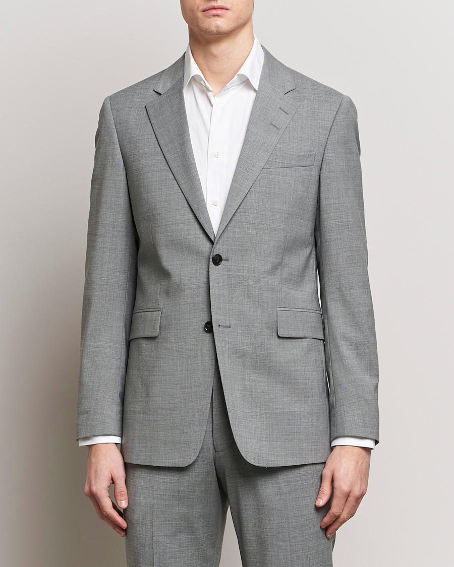 Uomini | Giacca da abito | Tiger of Sweden | Justin Wool Travel Suit Blazer Grey Melange