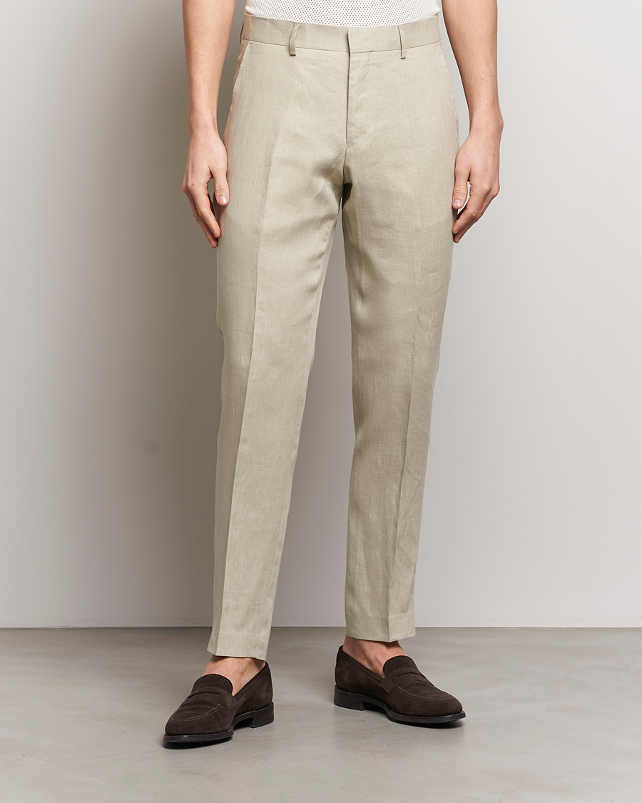 Uomini | Pantaloni da abito | Tiger of Sweden | Tenuta Linen Suit Trousers Dawn Misty