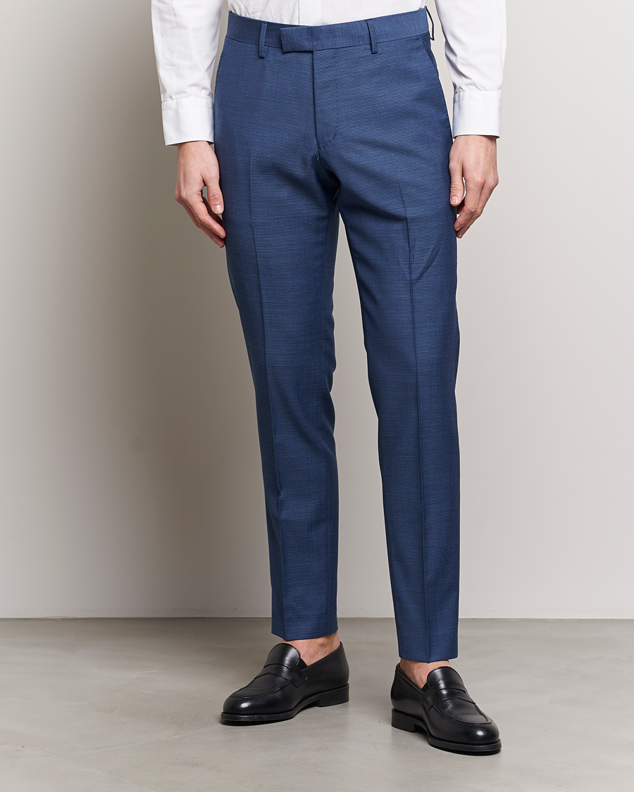 Uomini | Pantaloni da abito | Tiger of Sweden | Tenuta Wool Trousers Smokey Blue