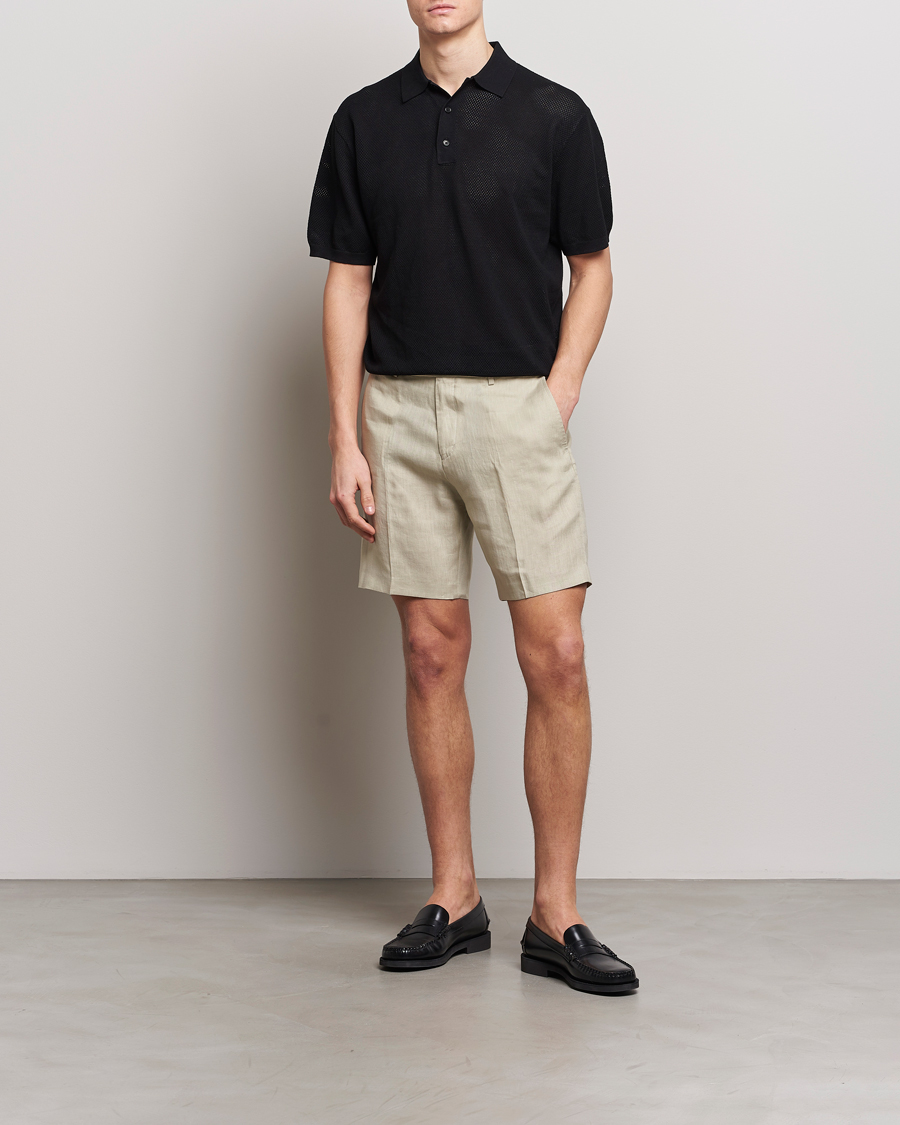Uomini | Pantaloncini | Tiger of Sweden | Thiago Linen Shorts Dawn Misty