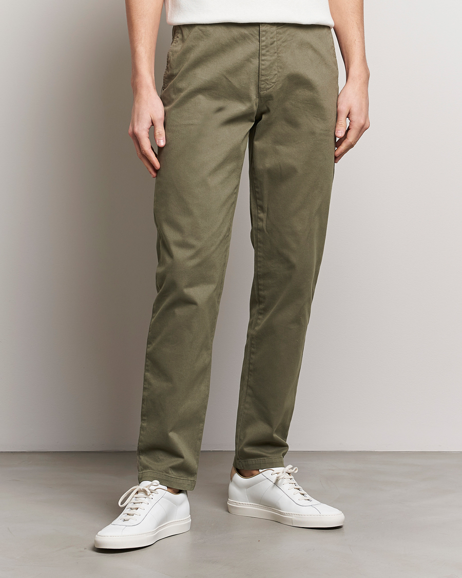 Uomini | Tiger of Sweden | Tiger of Sweden | Caidon Cotton Chinos Dusty Green