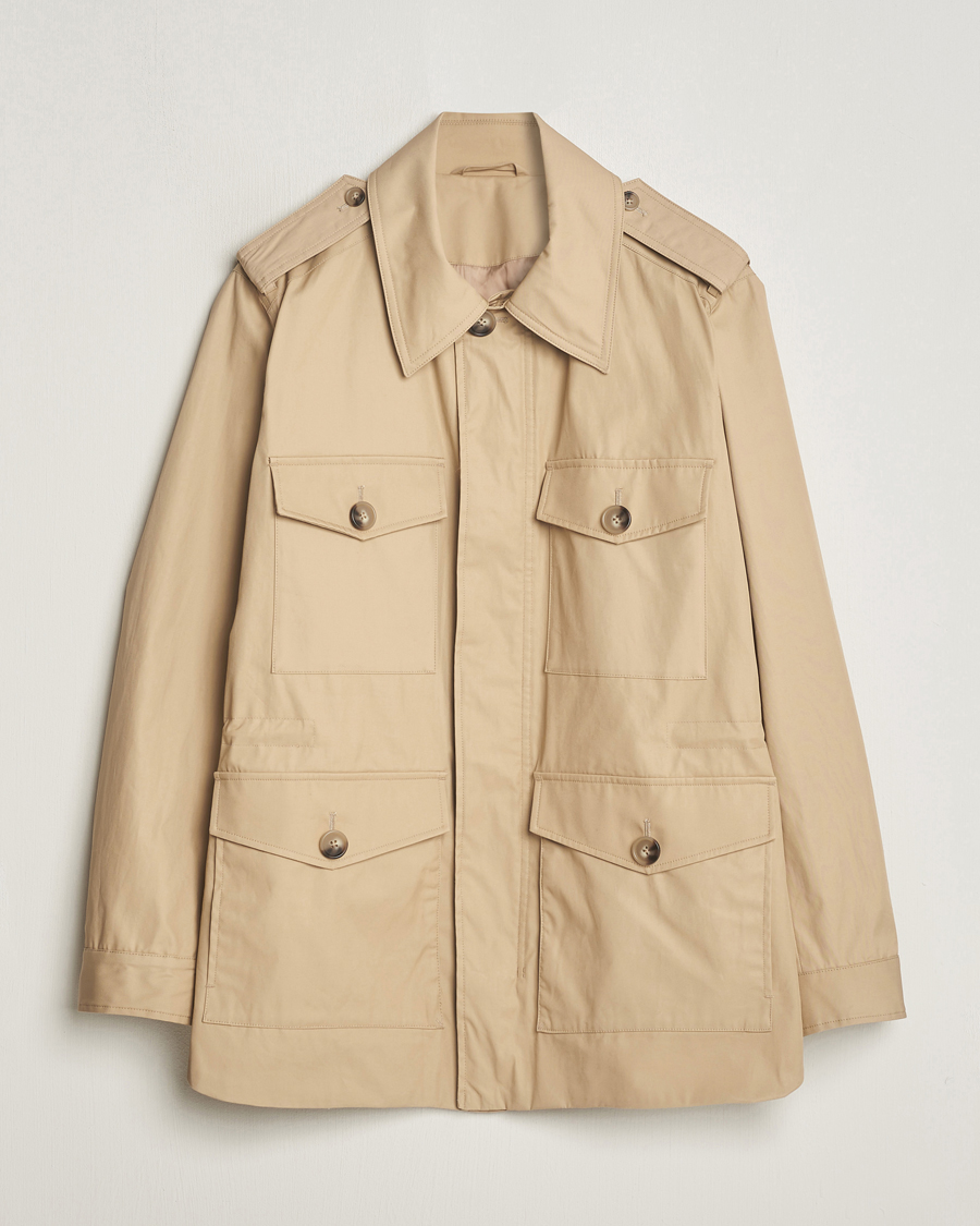 Uomini | Giacche | Tiger of Sweden | Bendrik Cotton Field Jacket Moon Stone