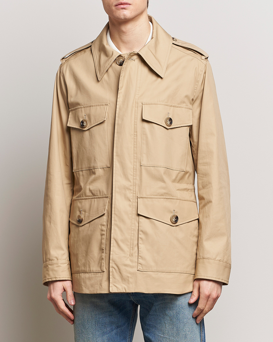 Uomini | Giacche | Tiger of Sweden | Bendrik Cotton Field Jacket Moon Stone