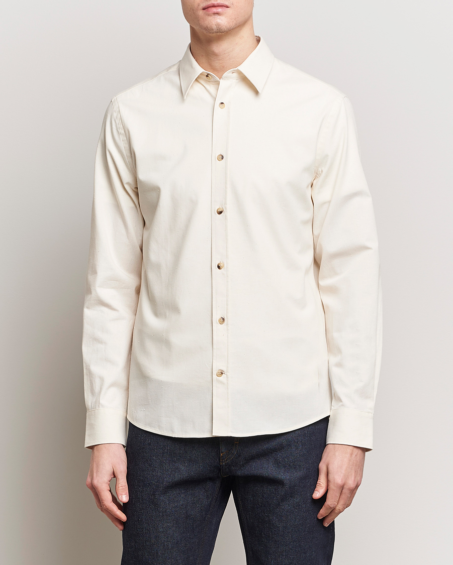 Uomini | Camicie | Tiger of Sweden | Spenser Cotton Shirt Off White