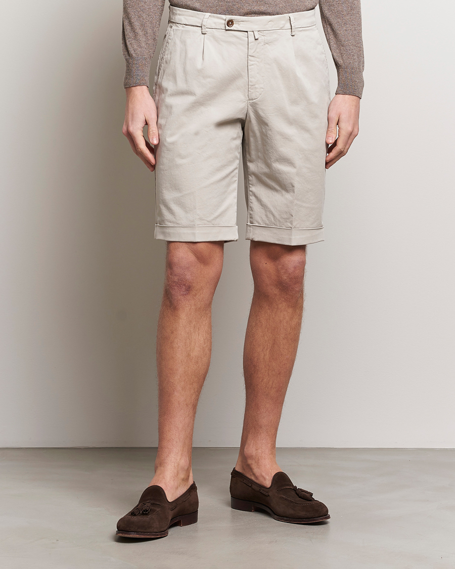 Uomini | Briglia 1949 | Briglia 1949 | Pleated Cotton Shorts Beige