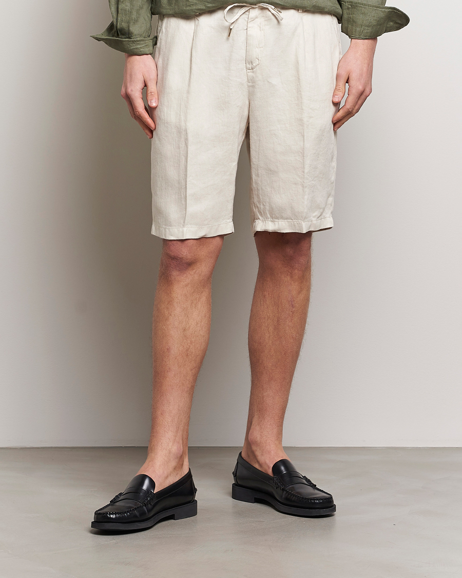 Uomini | Abbigliamento in saldo | Briglia 1949 | Easy Fit Linen Shorts Off White