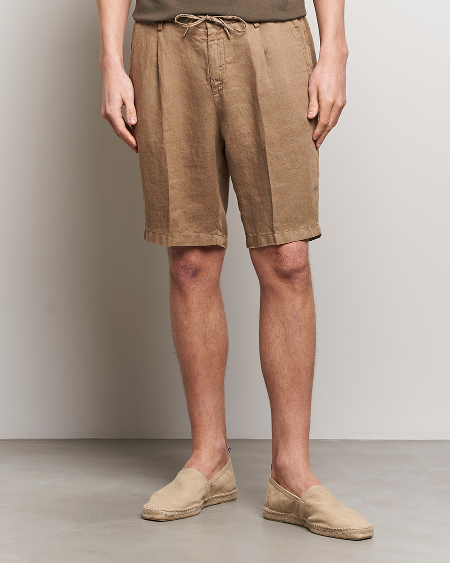 Uomini |  | Briglia 1949 | Easy Fit Linen Shorts Beige