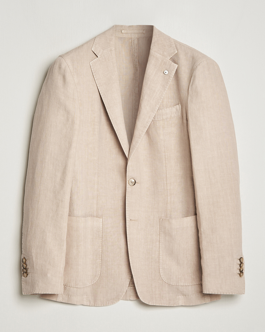 Uomini | Blazers | L.B.M. 1911 | Jack Regular Fit Linen Blazer Sand