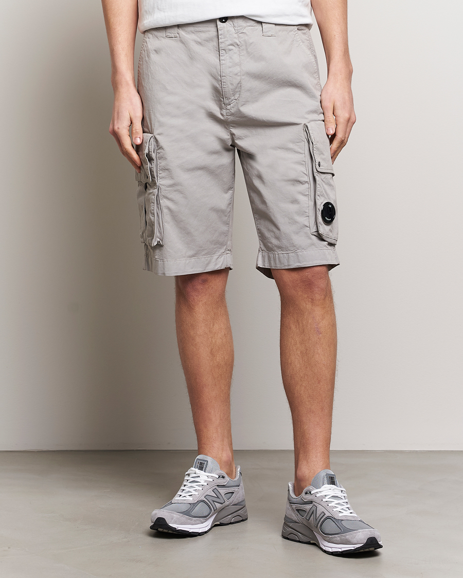 Uomini | C.P. Company | C.P. Company | Twill Stretch Cargo Shorts Grey