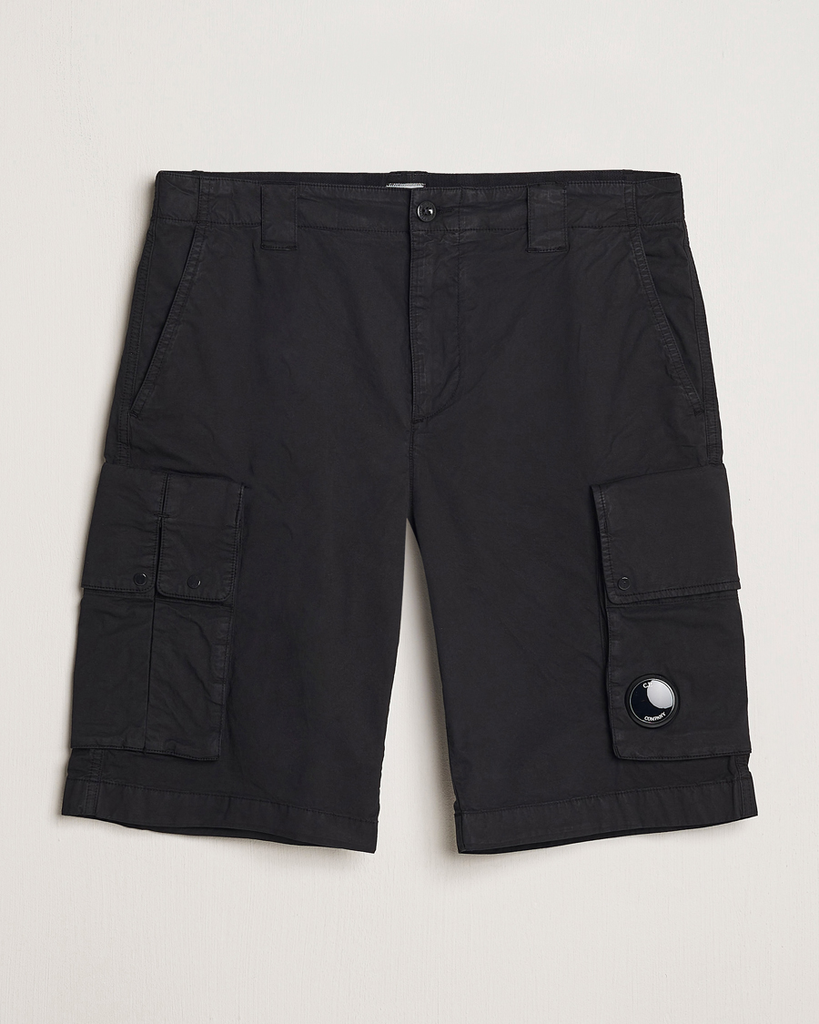 Uomini | Pantaloncini | C.P. Company | Twill Stretch Cargo Shorts Black