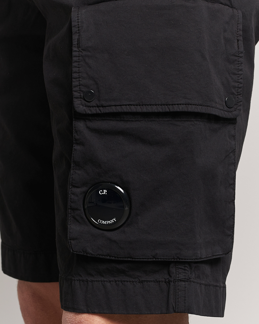 Uomini | Pantaloncini | C.P. Company | Twill Stretch Cargo Shorts Black