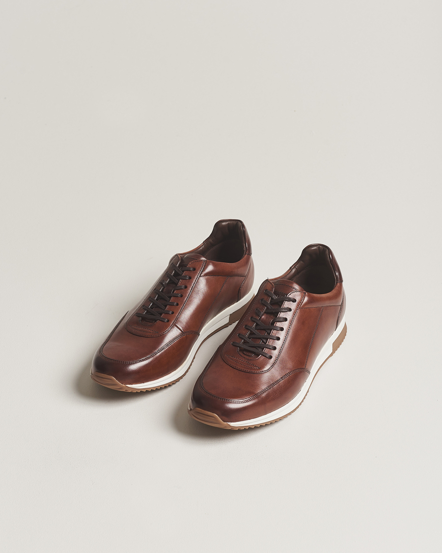 Uomini | Sneakers da running | Loake 1880 | Bannister Leather Running Sneaker Cedar