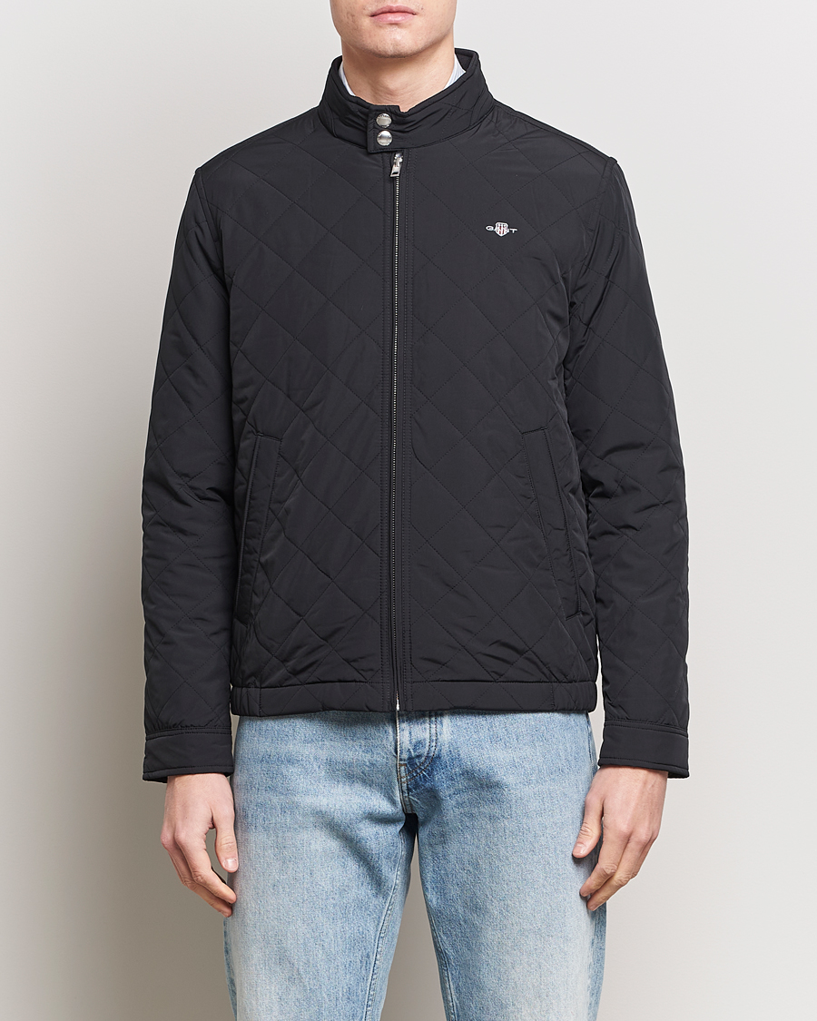 Uomini | Giacche trapuntate | GANT | The Quilted Windcheater Black