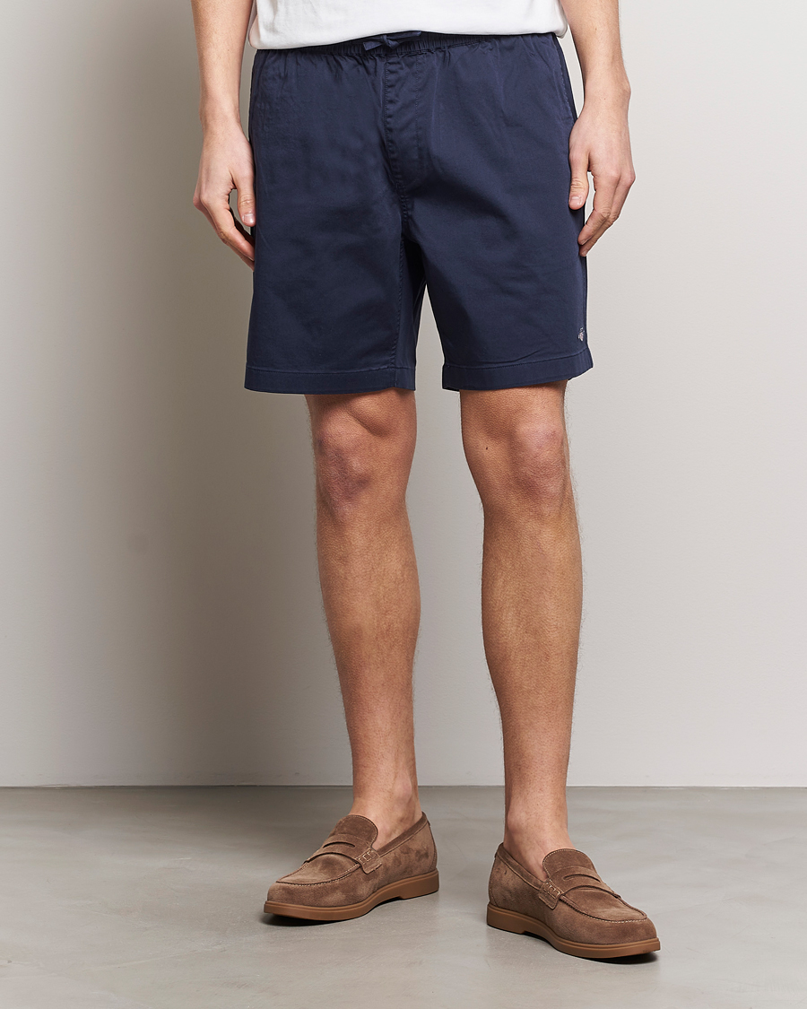 Uomini |  | GANT | Drawstring Logo Shorts Marine