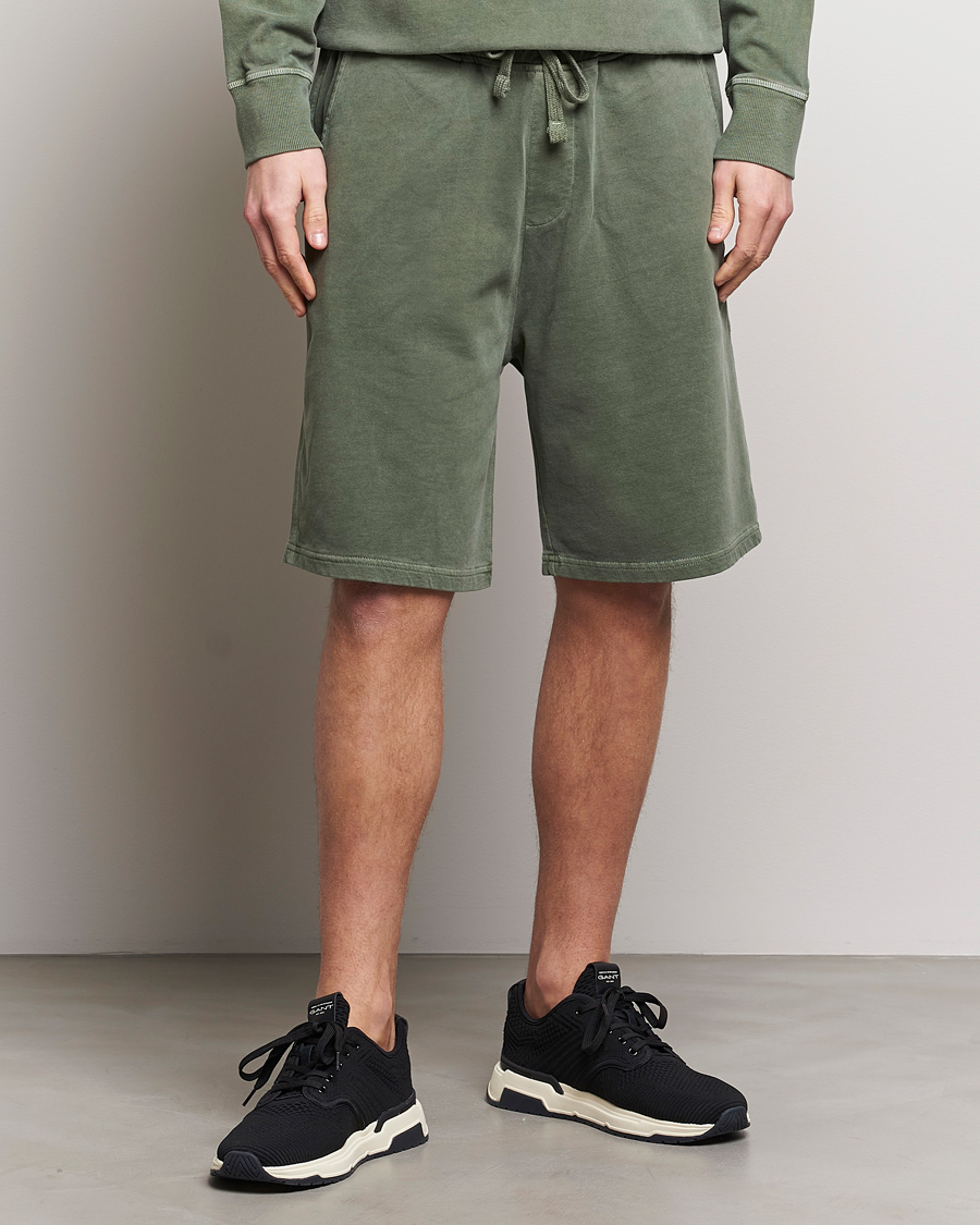 Uomini | Pantaloncini da ginnastica | GANT | Sunbleached Sweatshorts Pine Green