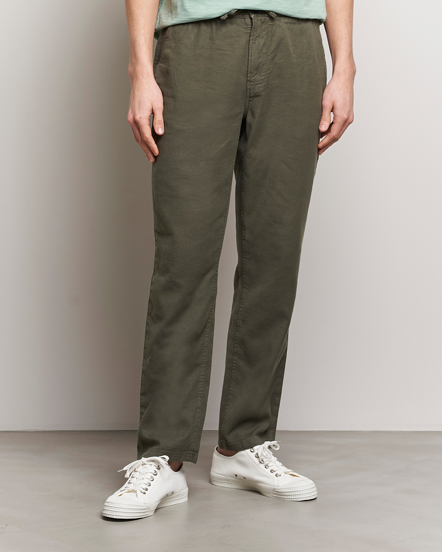 Uomini |  | Morris | Fenix Linen Slacks Olive