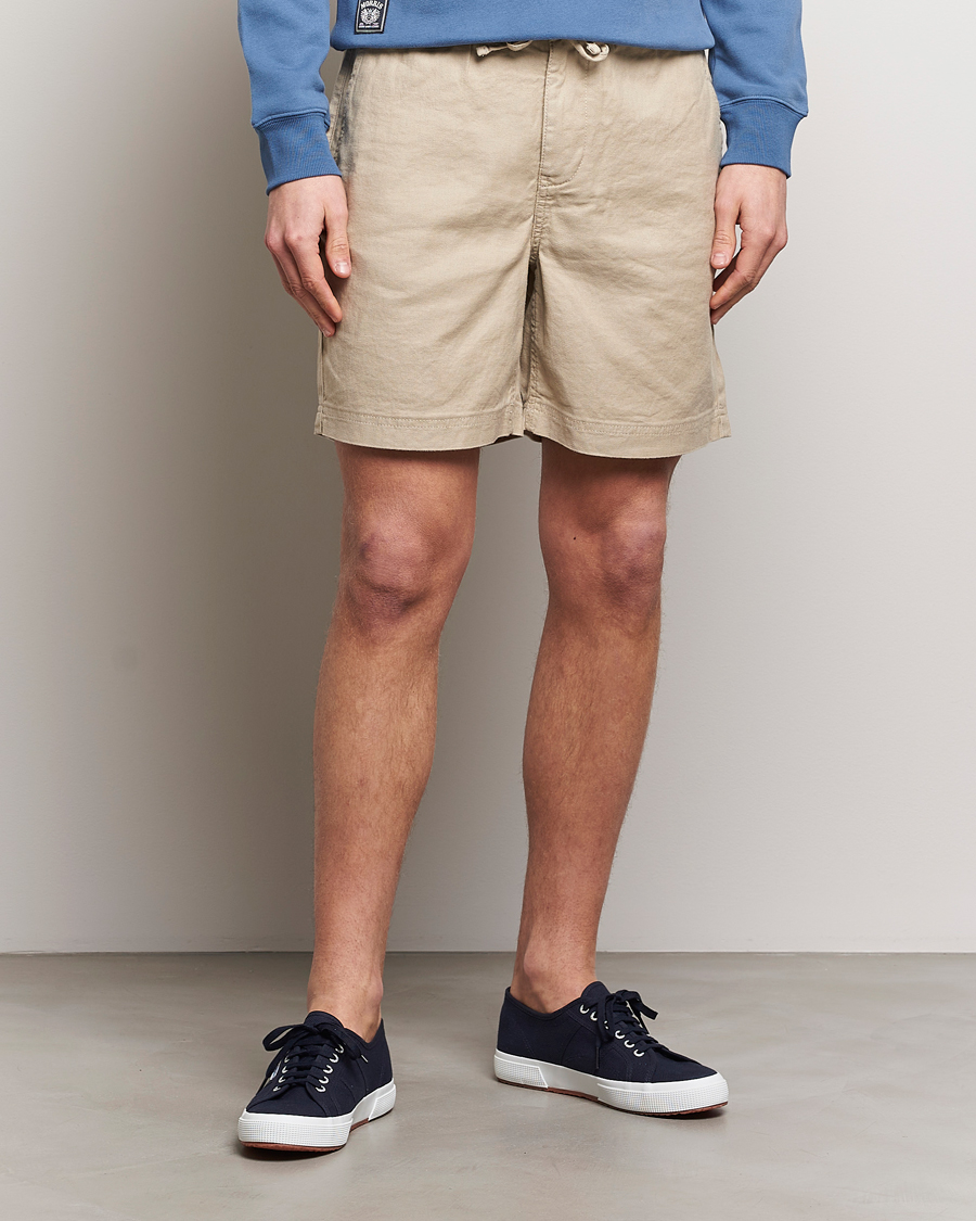 Uomini | Abbigliamento in saldo | Morris | Fenix Linen Shorts Khaki