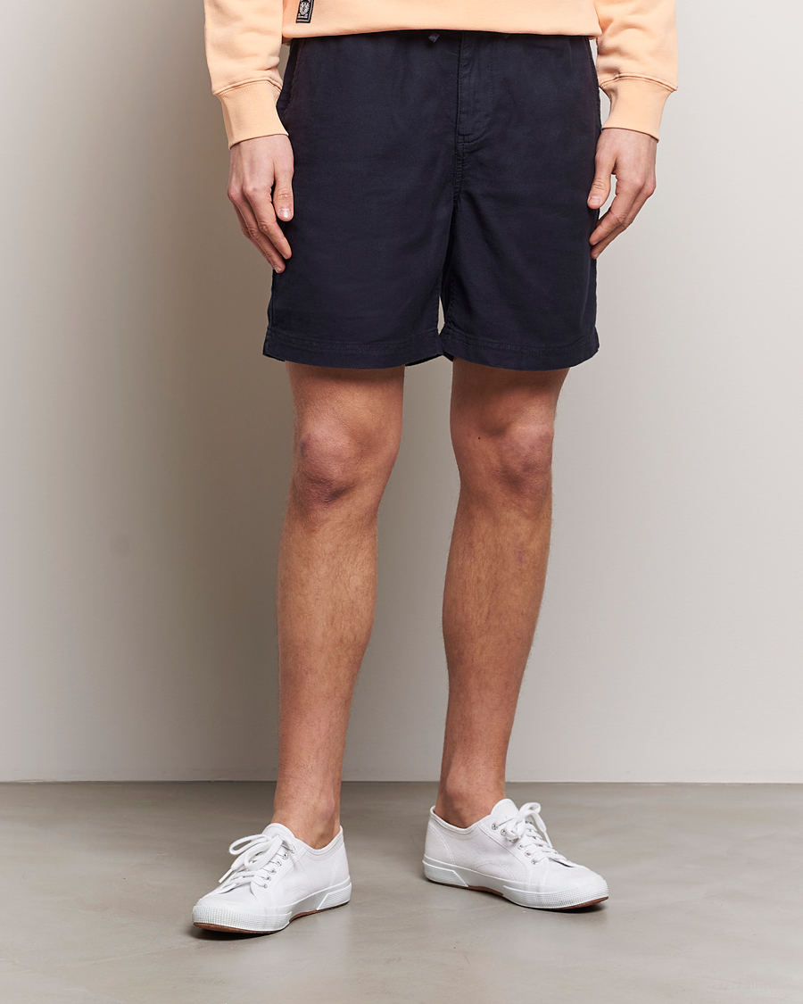 Uomini | Pantaloncini di lino | Morris | Fenix Linen Shorts Navy