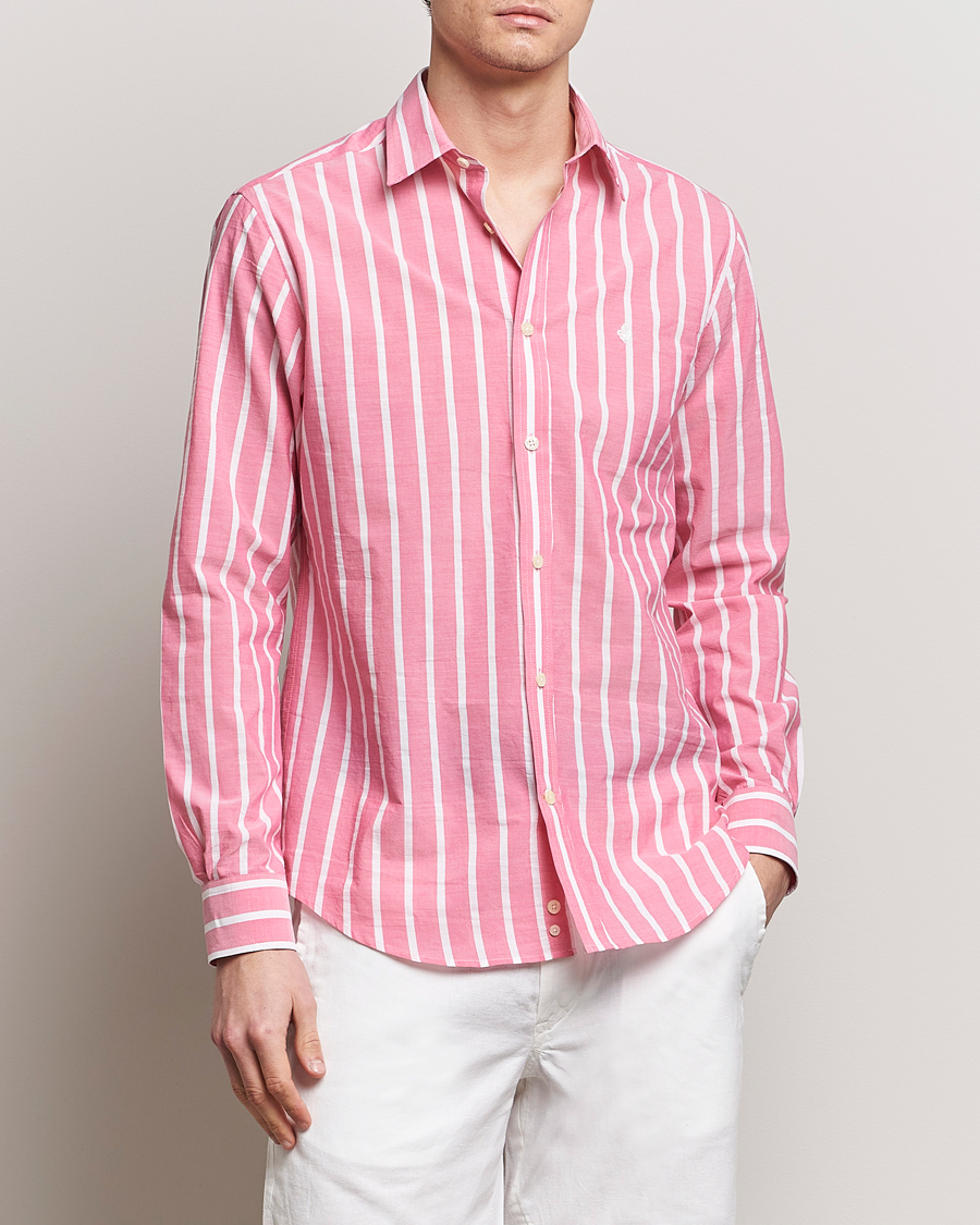 Uomini |  | Morris | Summer Stripe Shirt Cerise