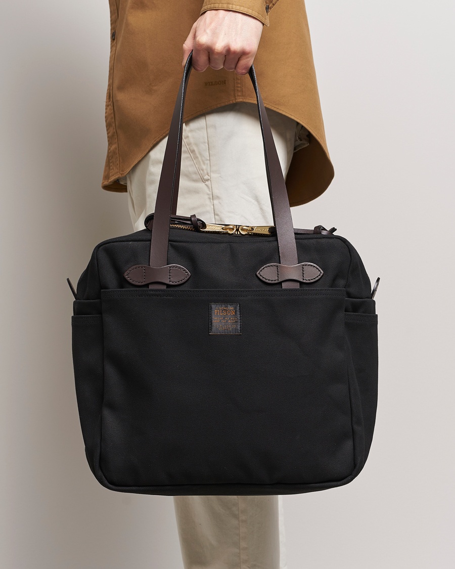 Uomini | Borse a tracolla | Filson | Tote Bag With Zipper Black