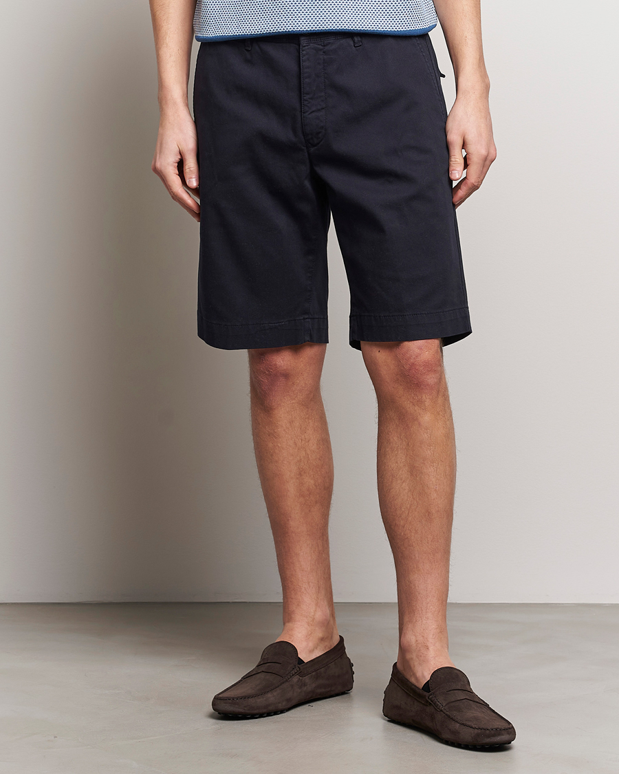 Uomini |  | Oscar Jacobson | Teodor Cotton Shorts Navy