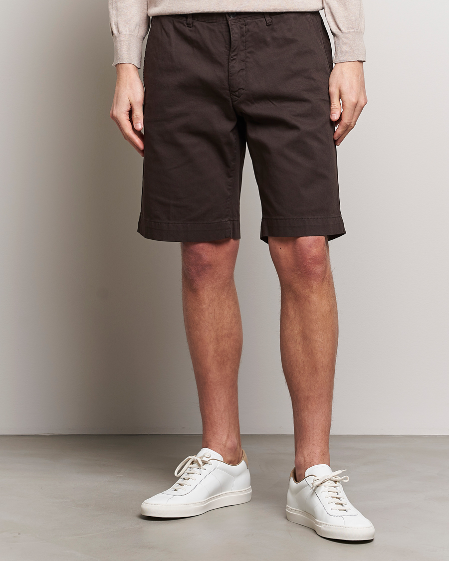 Uomini |  | Oscar Jacobson | Teodor Cotton Shorts Brown