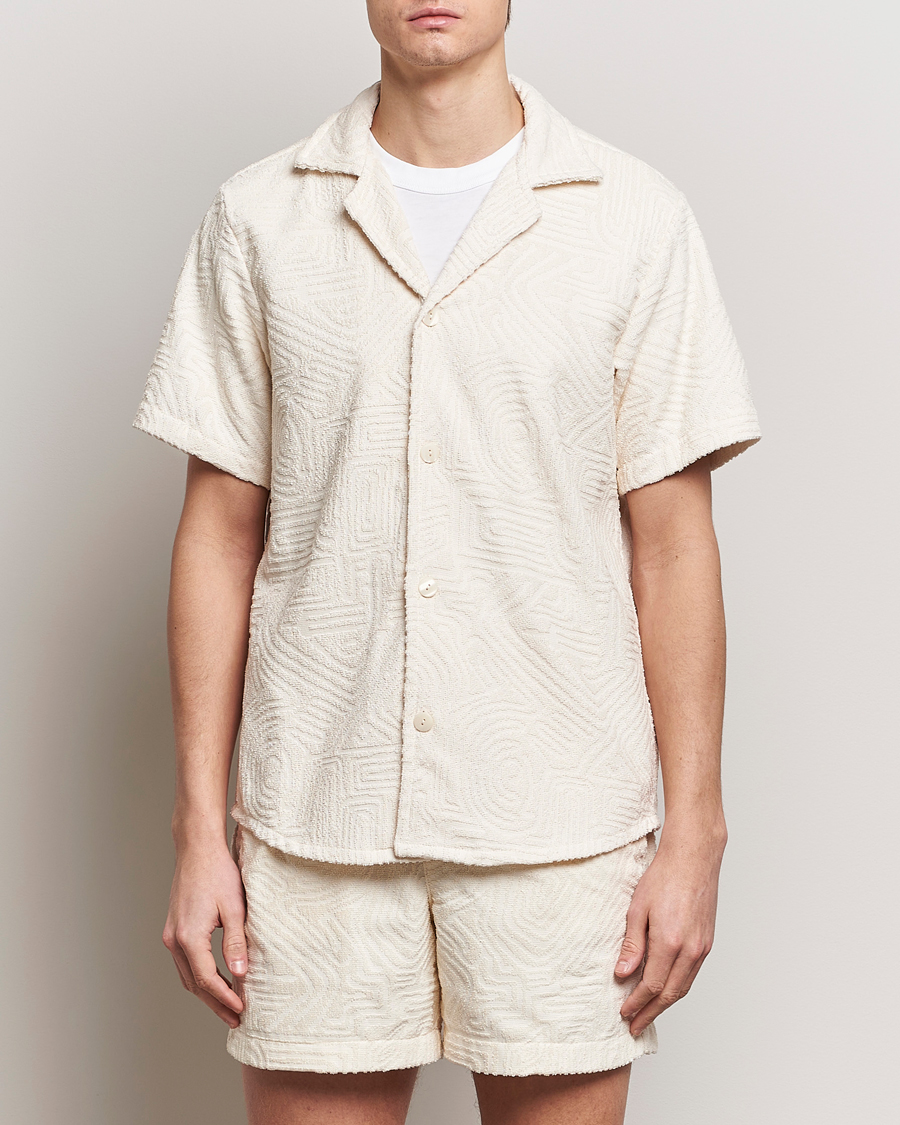 Uomini | Casual | OAS | Terry Cuba Short Sleeve Shirt Cream Golconda