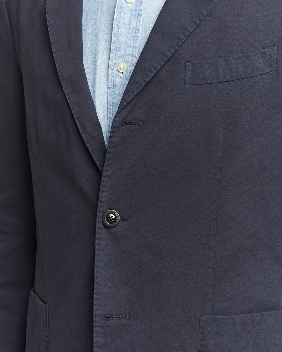 Uomini | Blazers | Boglioli | K Jacket Cotton Stretch Blazer Navy