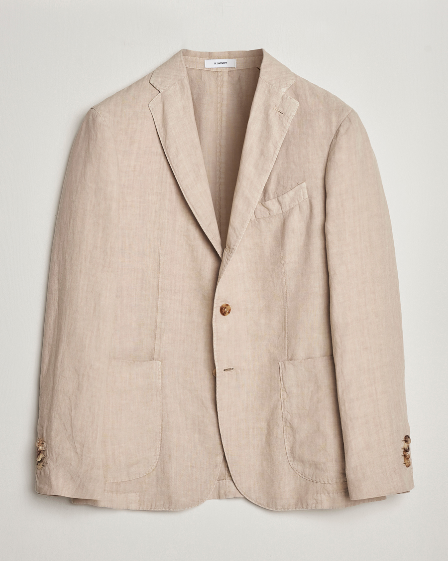 Uomini | Blazers | Boglioli | K Jacket Linen Blazer Light Beige