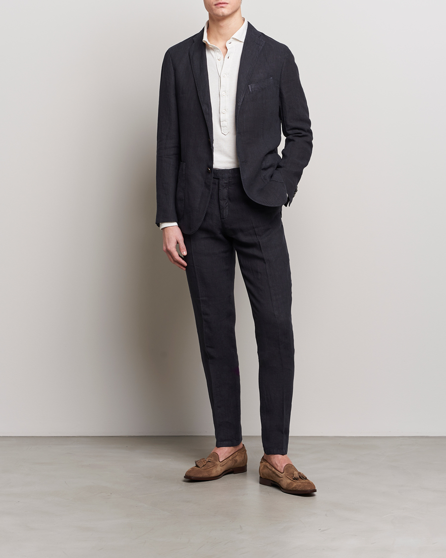 Uomini | Abiti | Boglioli | K Jacket Linen Suit Navy
