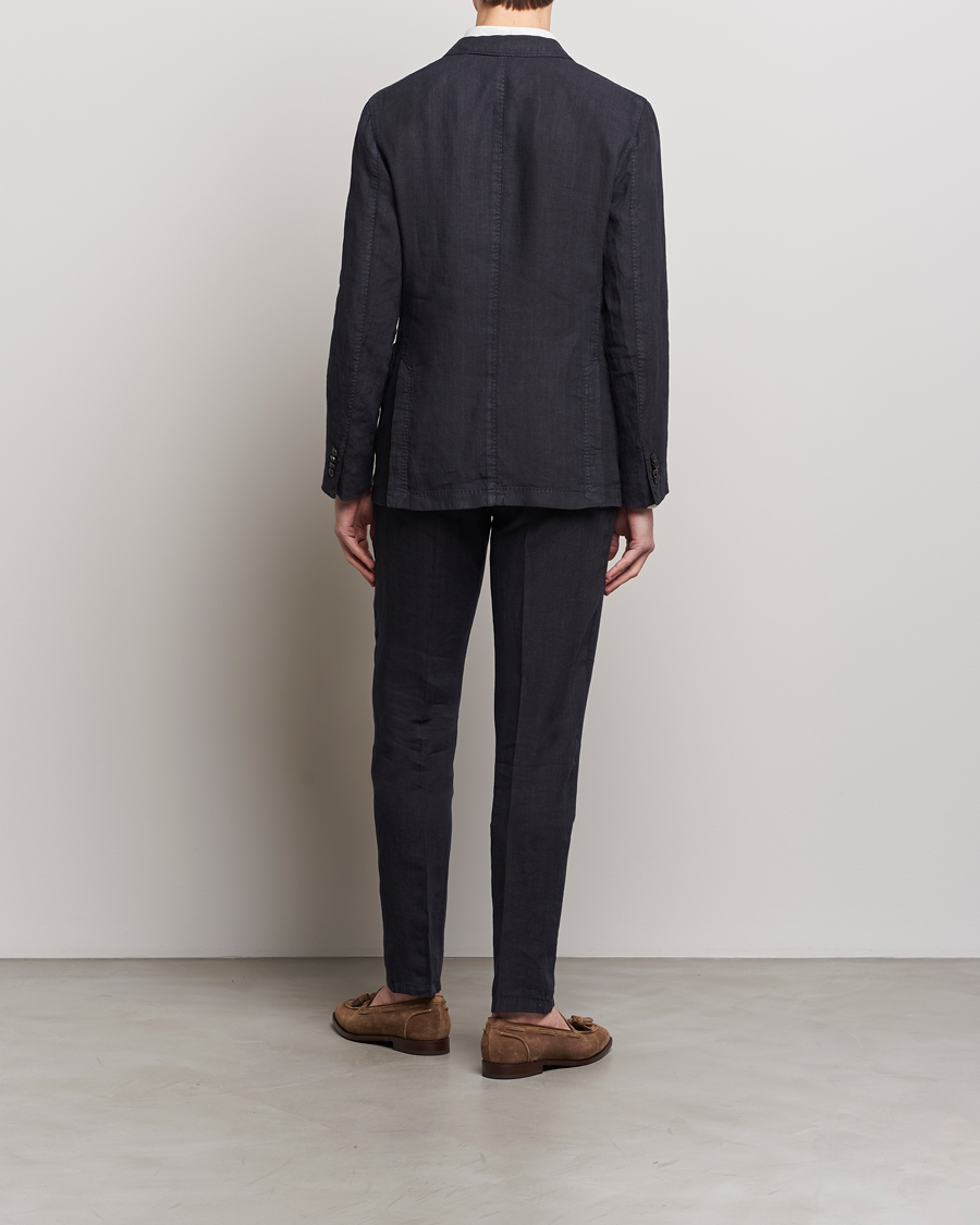 Uomini | Abiti | Boglioli | K Jacket Linen Suit Navy