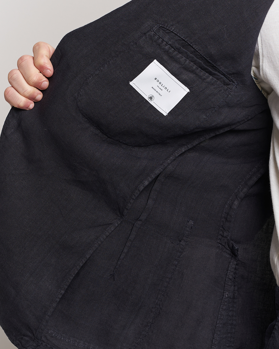 Uomini | Abiti | Boglioli | K Jacket Linen Suit Navy