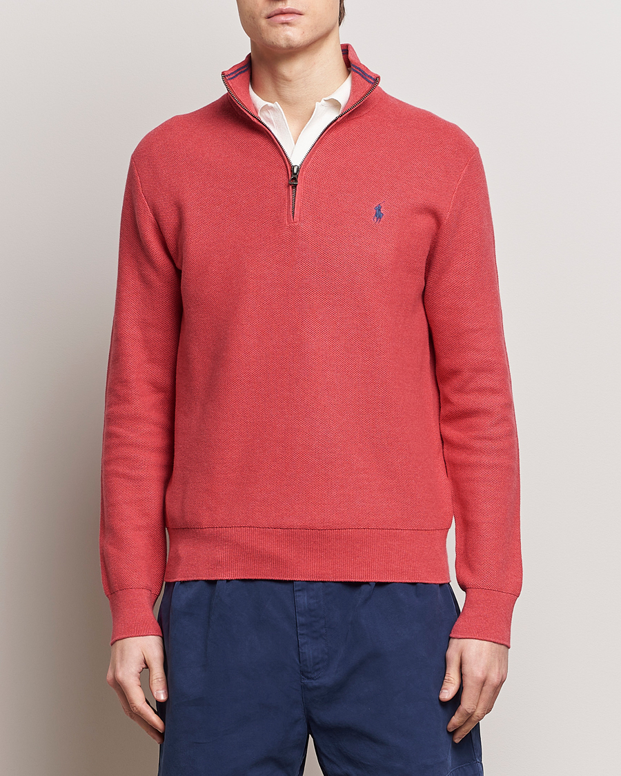 Uomini |  | Polo Ralph Lauren | Textured Half Zip Nantucket Red Heather