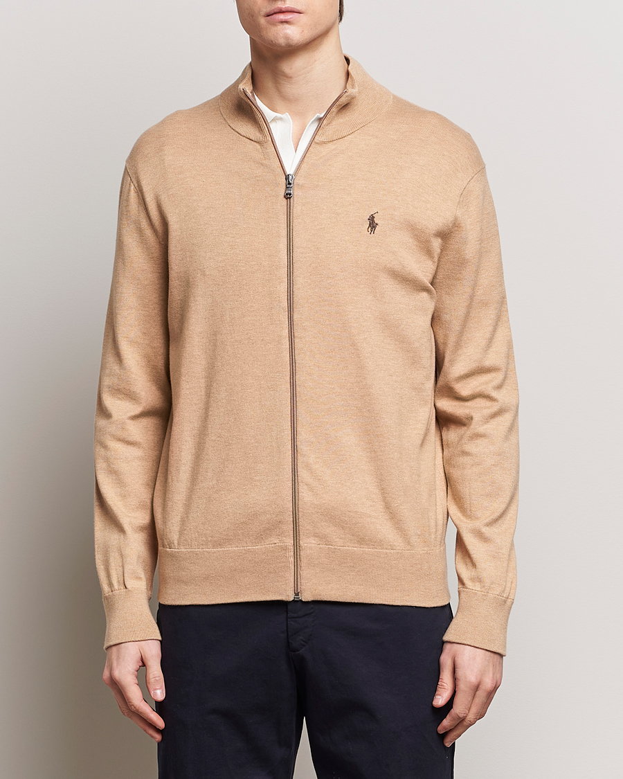 Uomini |  | Polo Ralph Lauren | Cotton Full-Zip Camel Melange