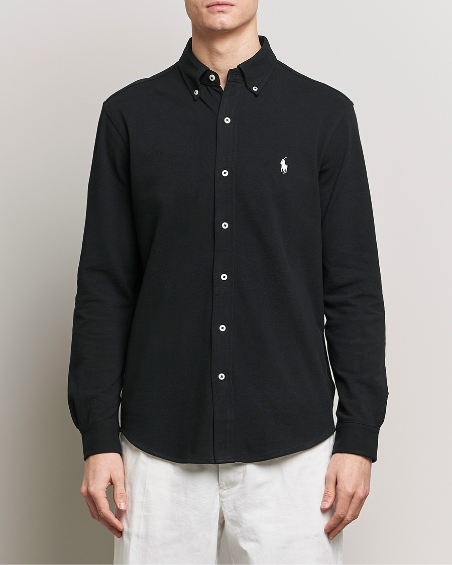 Uomini | Camicie | Polo Ralph Lauren | Featherweight Mesh Shirt Black